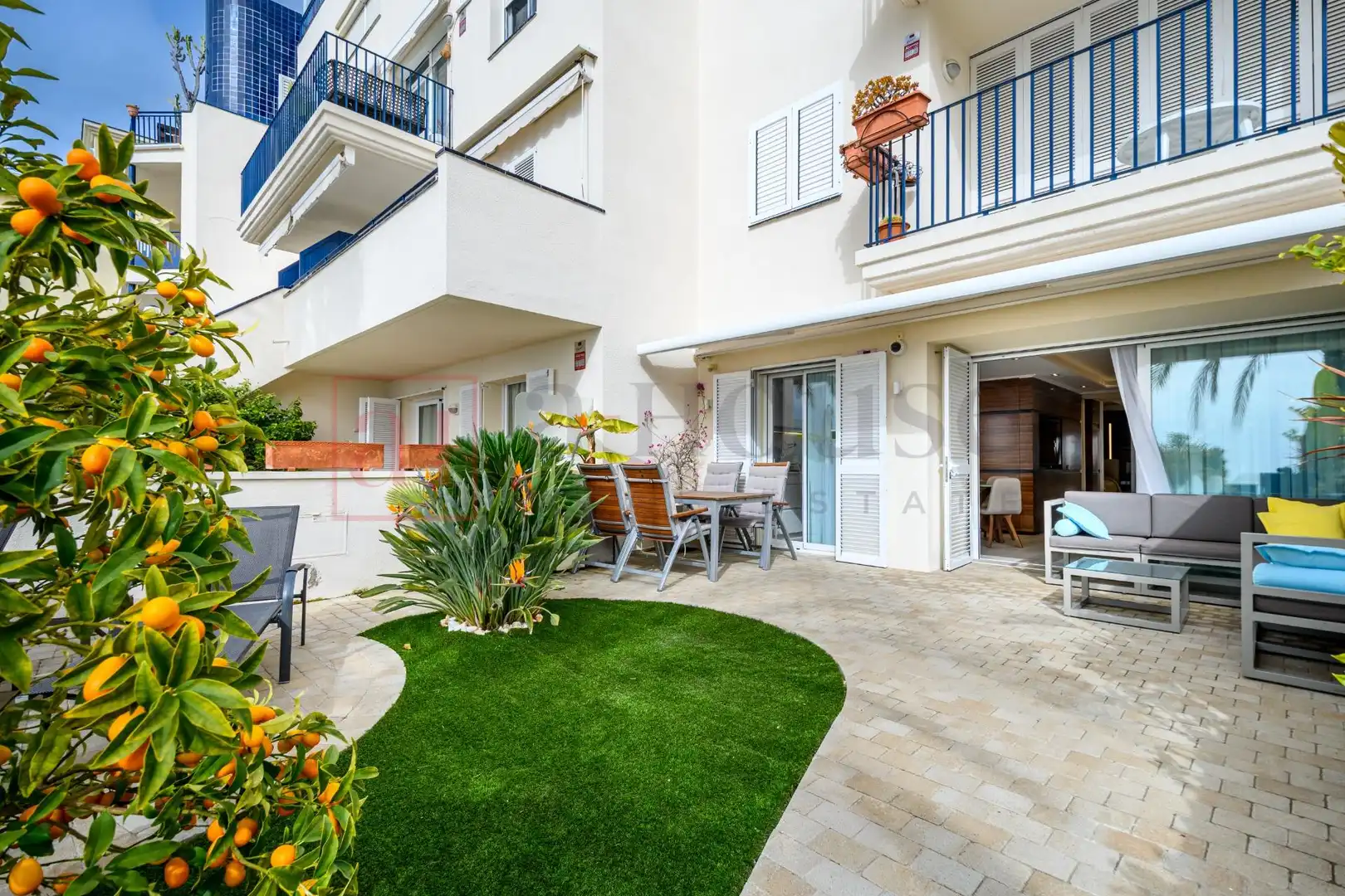 Terrasse von Wohnung zum Verkauf in Sitges mit Heizung, Privatgarten und Parkett