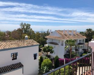 Exterior view of Single-family semi-detached for sale in Marbella  with Air Conditioner and Terrace