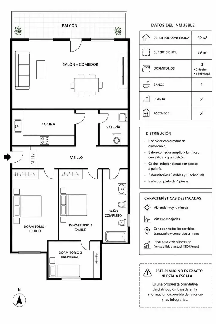 Flat for sale in Sabadell  with Heating, Parquet flooring and Balcony