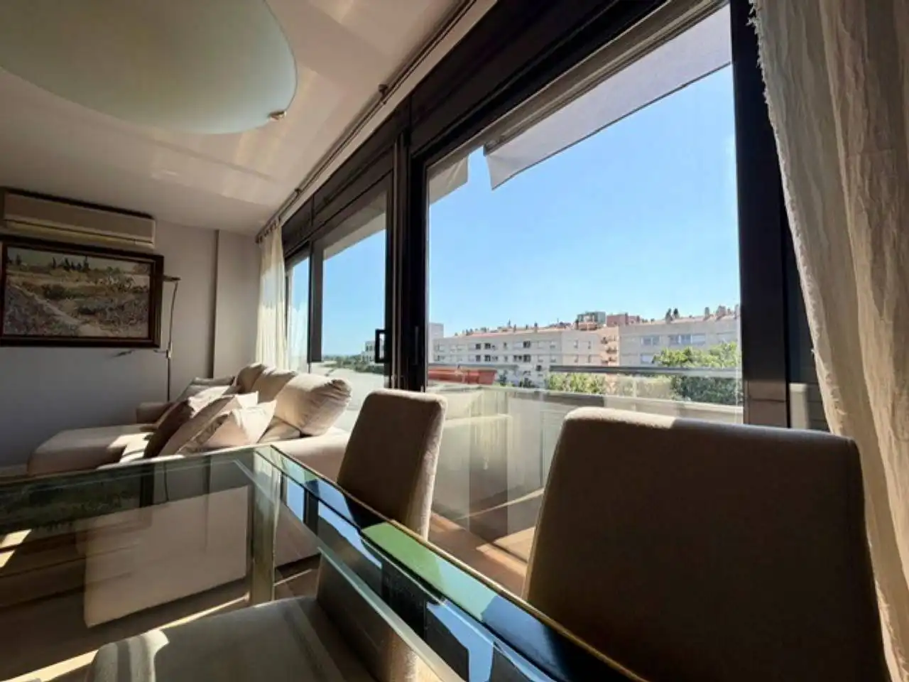 Terraza de Piso de alquiler en Sabadell con Aire acondicionado, Calefacción y Parquet