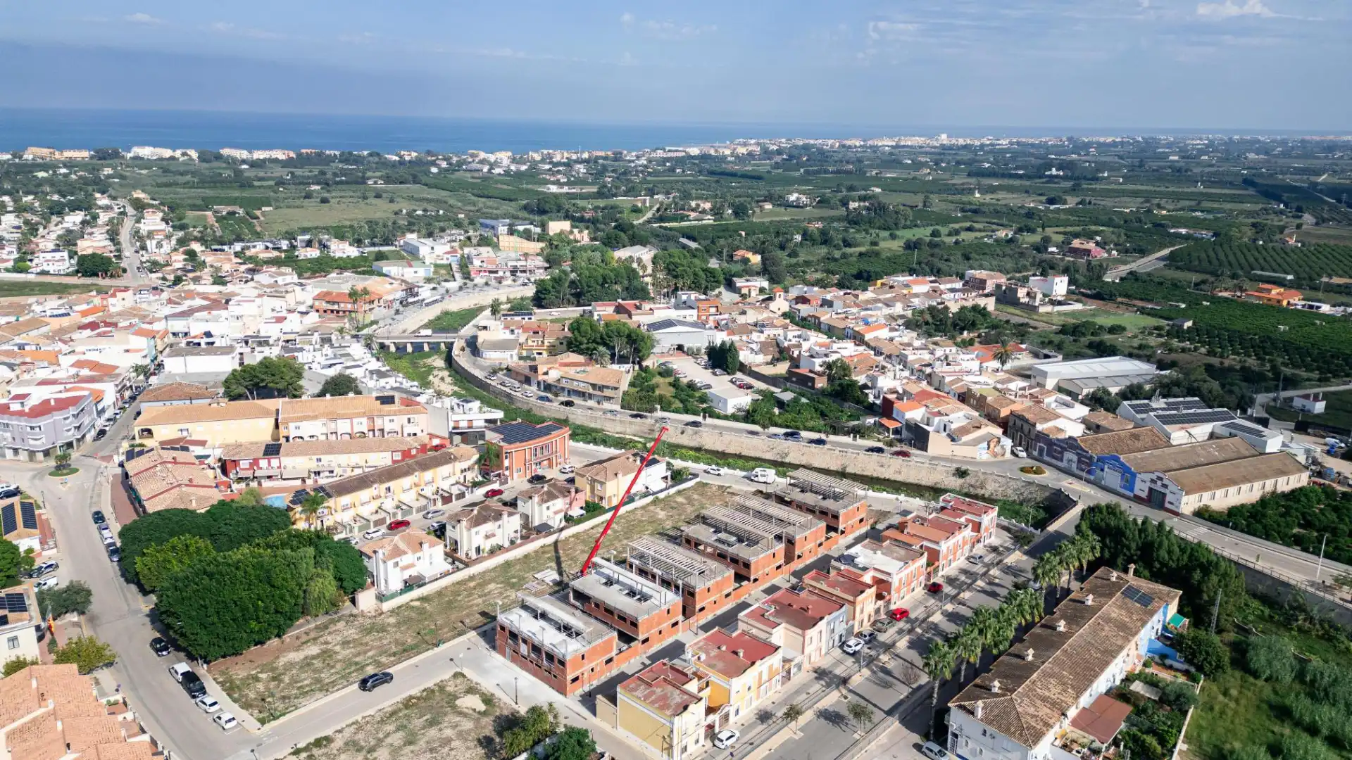 Vista exterior de Casa adosada en venta en Els Poblets con Aire acondicionado, Calefacción y Terraza