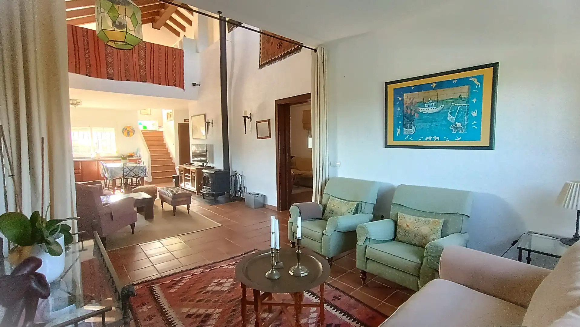 Sala de estar de Finca rústica en venta en Estepona con Aire acondicionado, Calefacción y Jardín privado