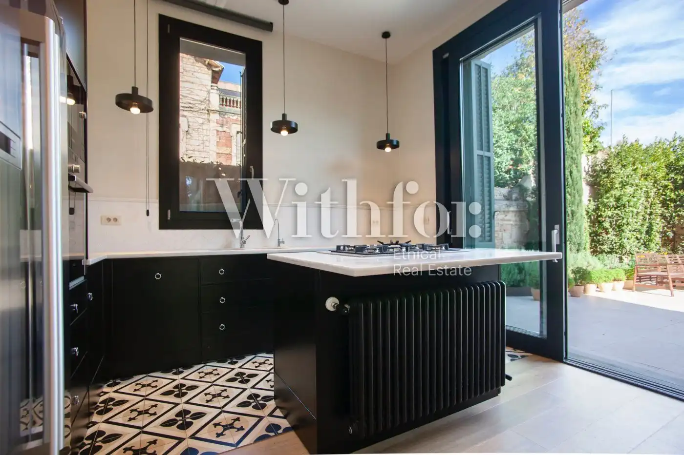 Kitchen of Houses for rent in Barcelona  with Air Conditioner, Heating and Private garden