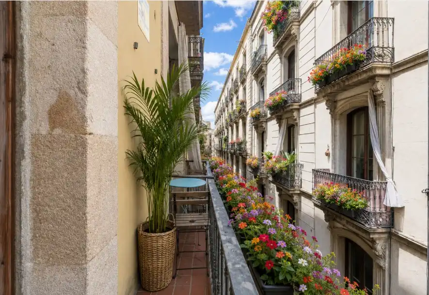 Terraza de Piso en venta en Barcelona con Aire acondicionado, Horno y Lavadora