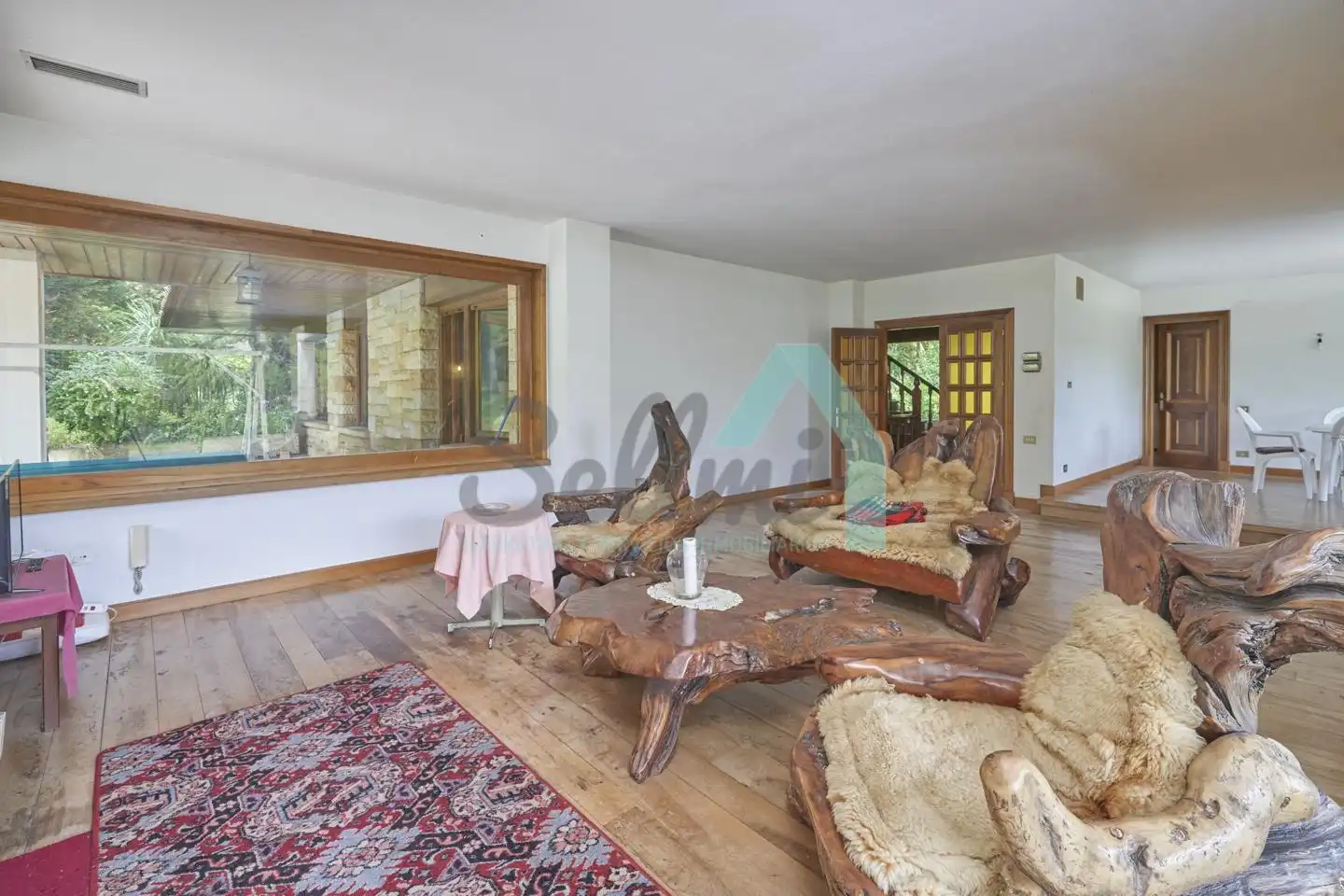 Sala d'estar de Casa o xalet en venda en Gijón  amb Aire condicionat, Jardí privat i Parquet