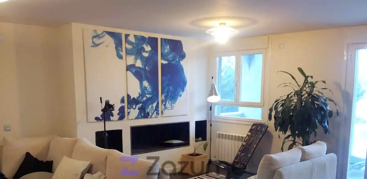 Sala de estar de Casa o chalet de alquiler en Aldeamayor de San Martín con Calefacción, Jardín privado y Terraza