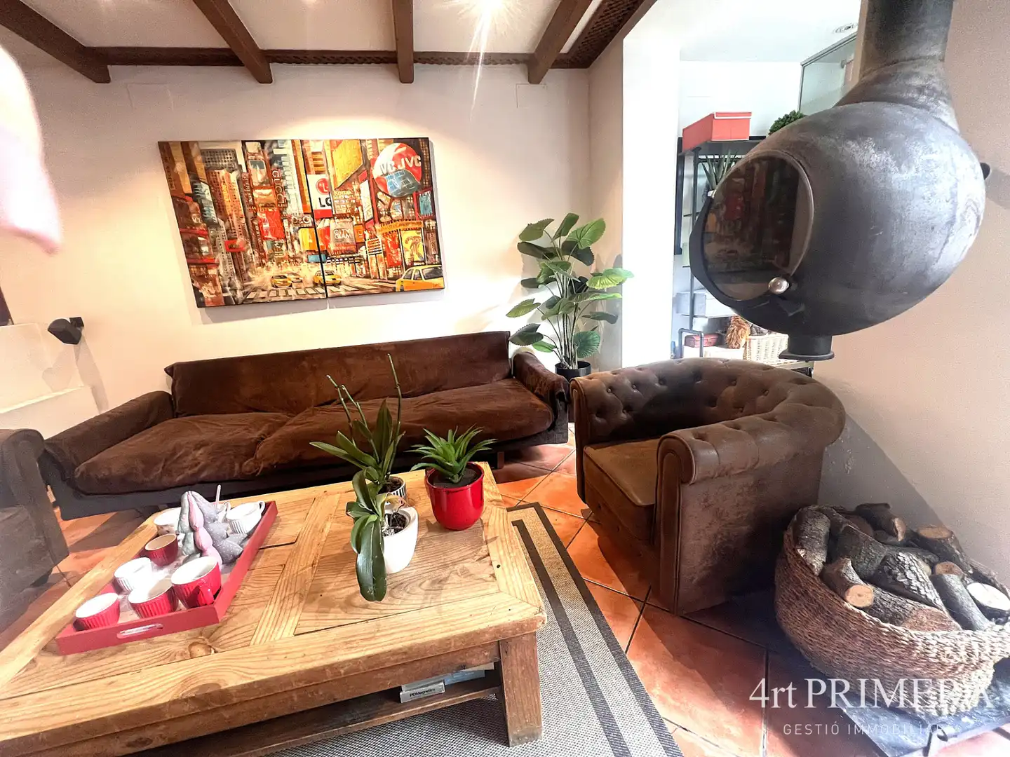 Sala de estar de Casa o chalet en venta en Granollers con Aire acondicionado, Calefacción y Parquet