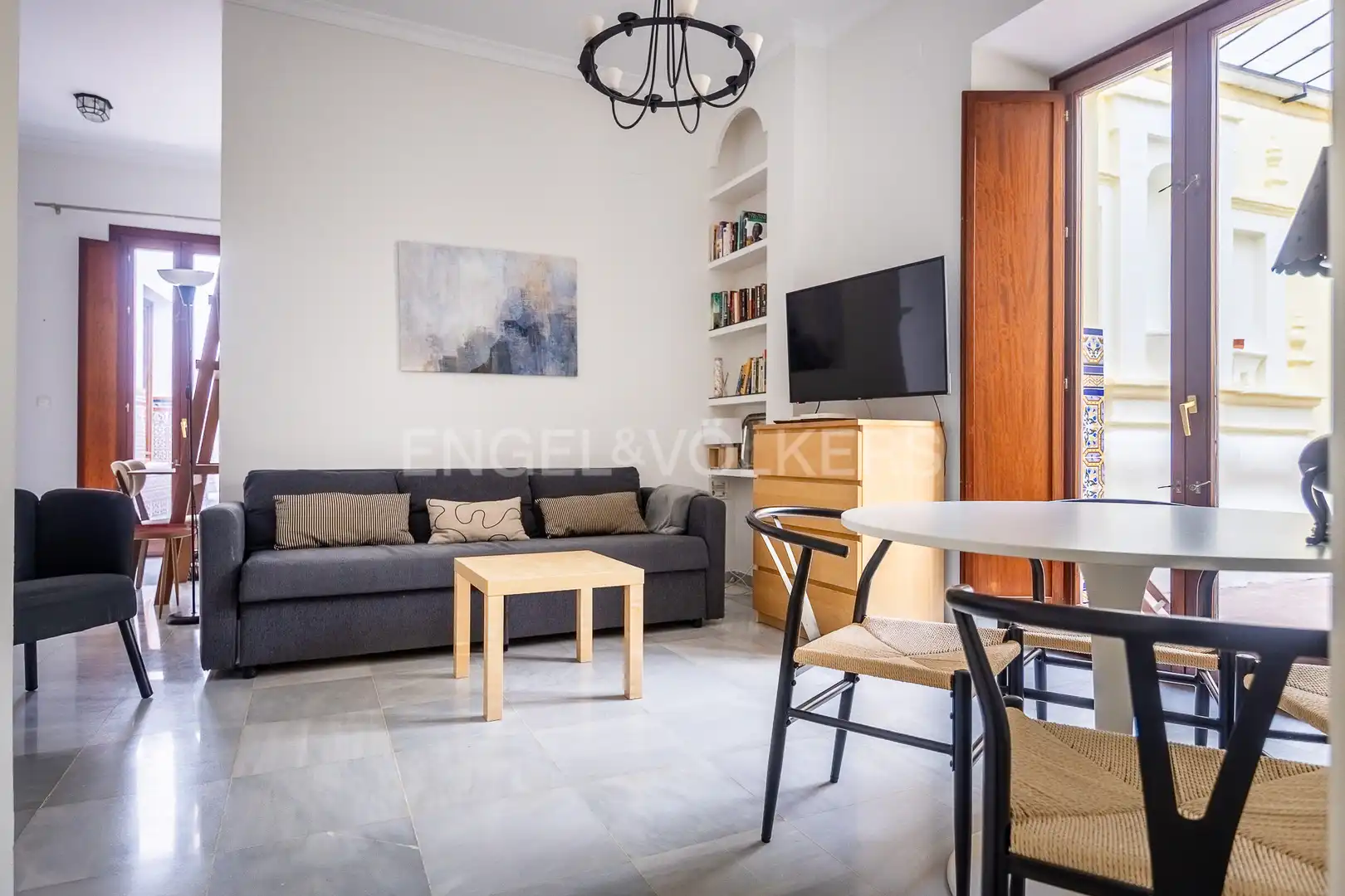 Sala de estar de Piso de alquiler en Sevilla con Aire acondicionado, Calefacción y Terraza
