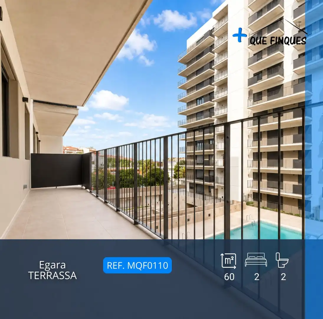 Terrasse von Wohnung zur Miete in Terrassa mit Heizung, Parkett und Terrasse