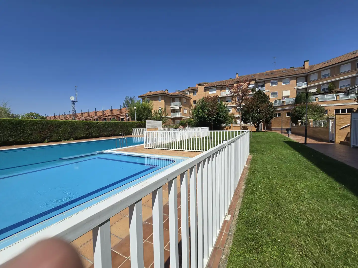 Swimming pool of Flat for sale in  Logroño  with Heating, Private garden and Storage room