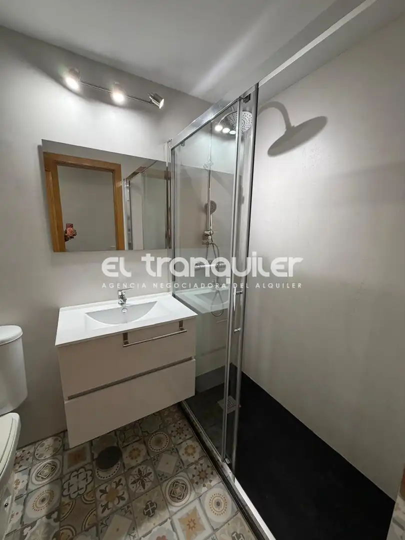 Bathroom of Flat for rent in Madrid  with Parquet flooring, Terrace and Swimming Pool