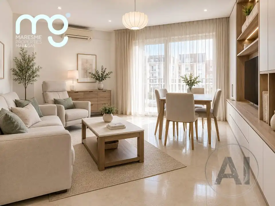 Living room of Flat for sale in Mataró  with Air Conditioner, Heating and Terrace