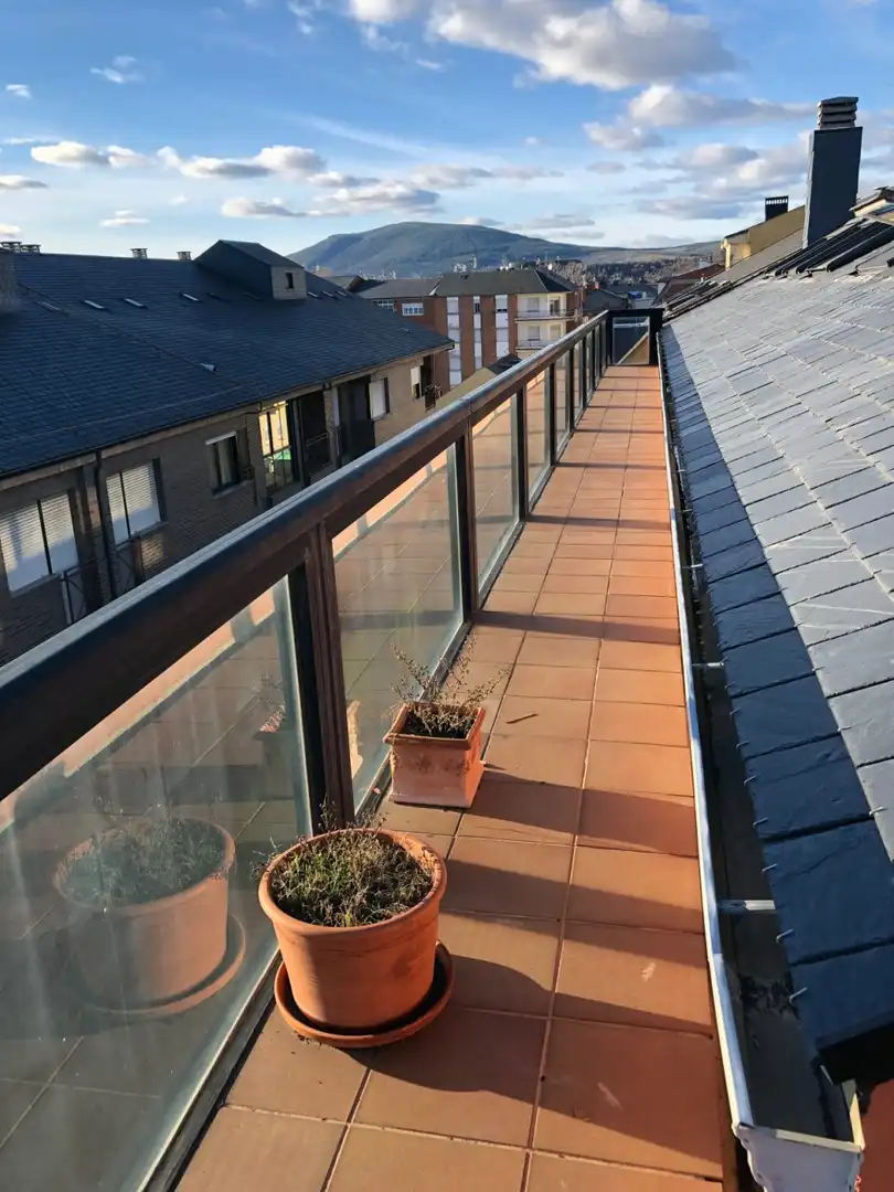 Terrasse von Dachboden zum Verkauf in Bembibre mit Klimaanlage, Heizung und Parkett