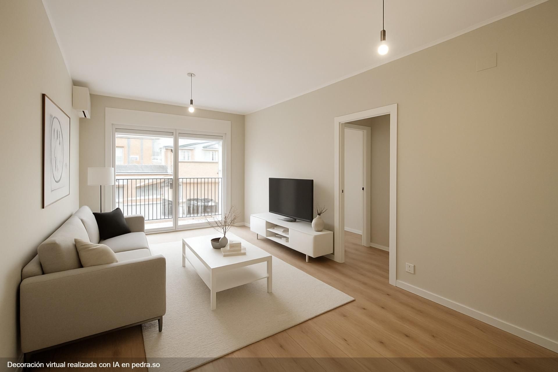 Sala de estar de Piso en venta en  Barcelona Capital con Balcón