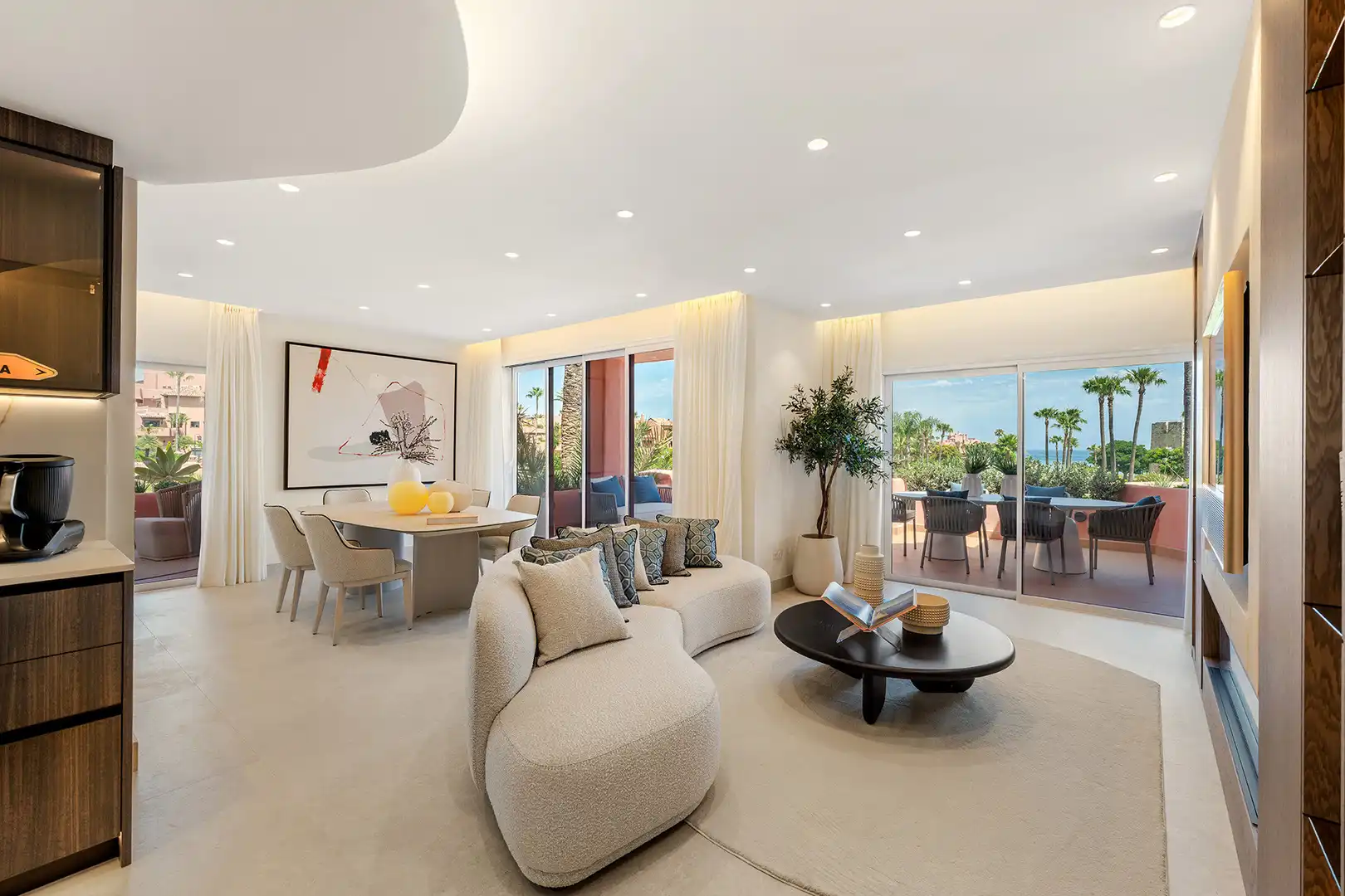 Living room of Apartments for sale in Estepona  with Air Conditioner, Terrace and Swimming Pool