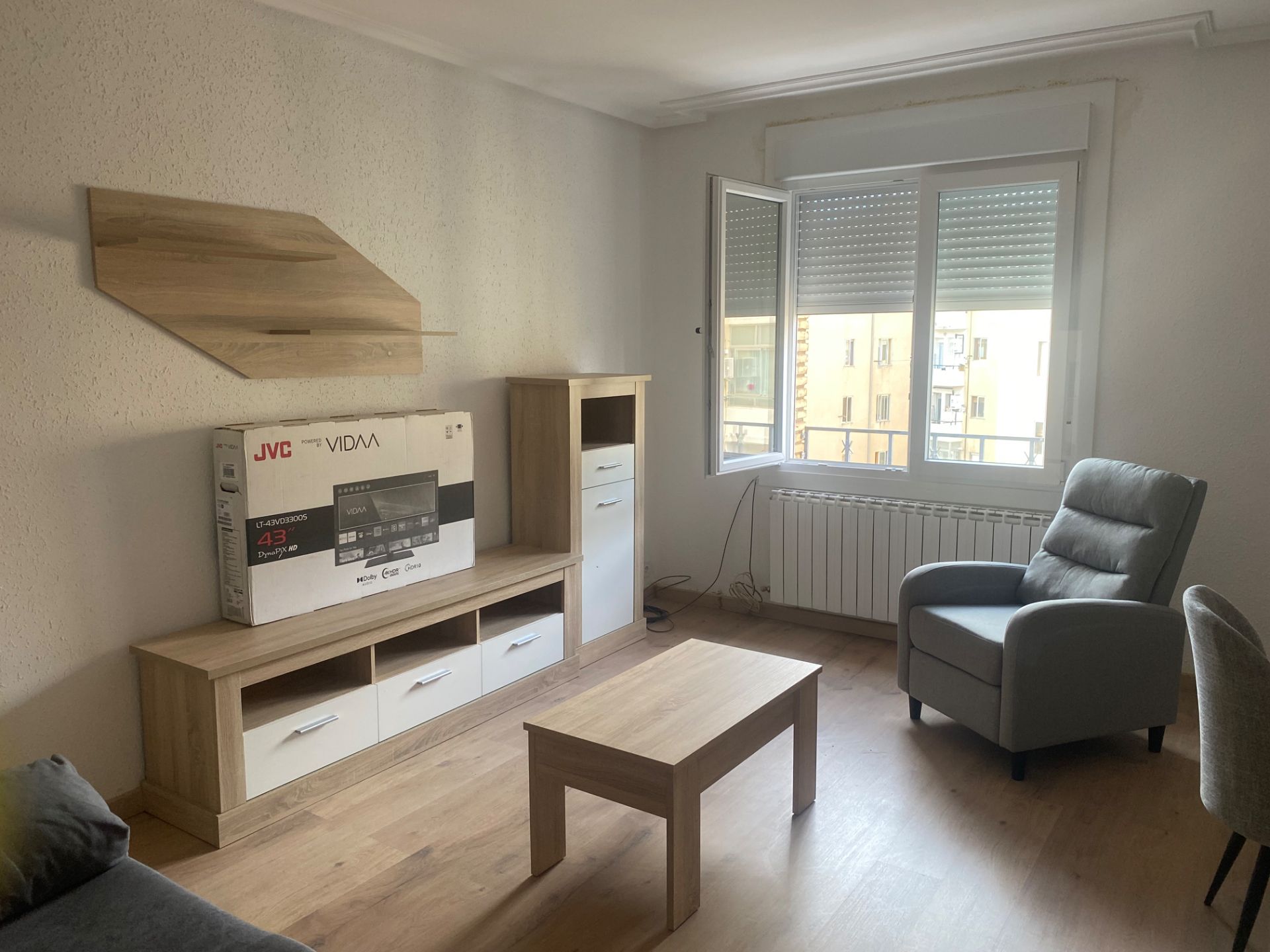 Sala de estar de Piso de alquiler en  Huesca Capital con Calefacción, Amueblado y Horno