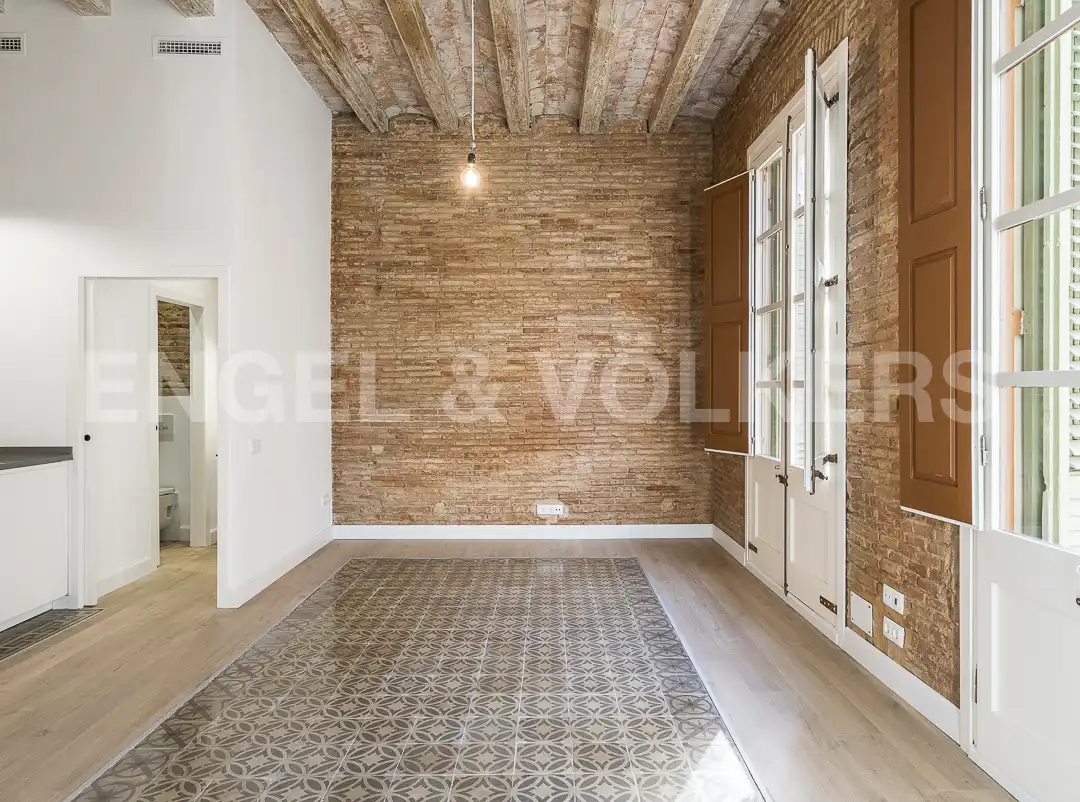 Sala d'estar de Pis de lloguer en  Barcelona Capital amb Aire condicionat, Calefacció i Parquet