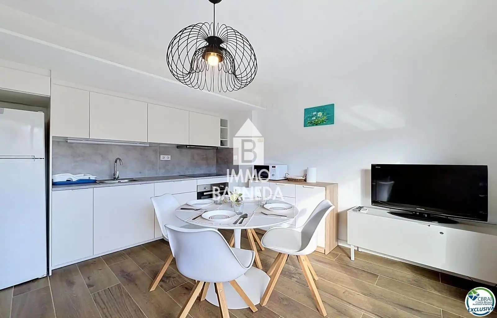 Kitchen of Flat for sale in Roses  with Air Conditioner, Heating and Terrace