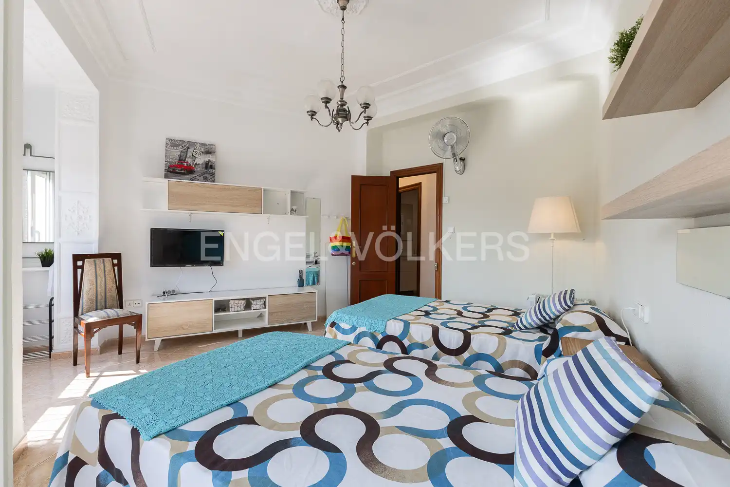 Bedroom of Flat for rent in Valencia  with Air Conditioner, Heating and Furnished