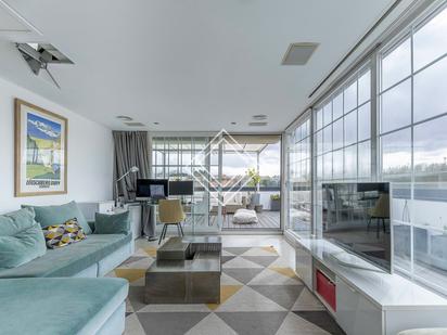 Living room of Attic for sale in  Madrid Capital  with Air Conditioner, Heating and Terrace