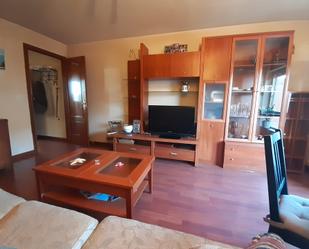 Living room of Flat for sale in  Madrid Capital  with Private garden, Parquet flooring and Storage room