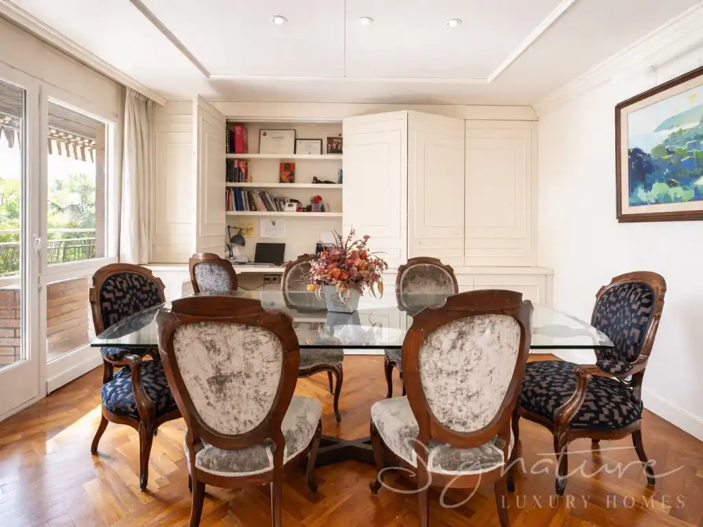 Dining room of Ground floor for sale in Sant Cugat del Vallès  with Heating, Private garden and Terrace