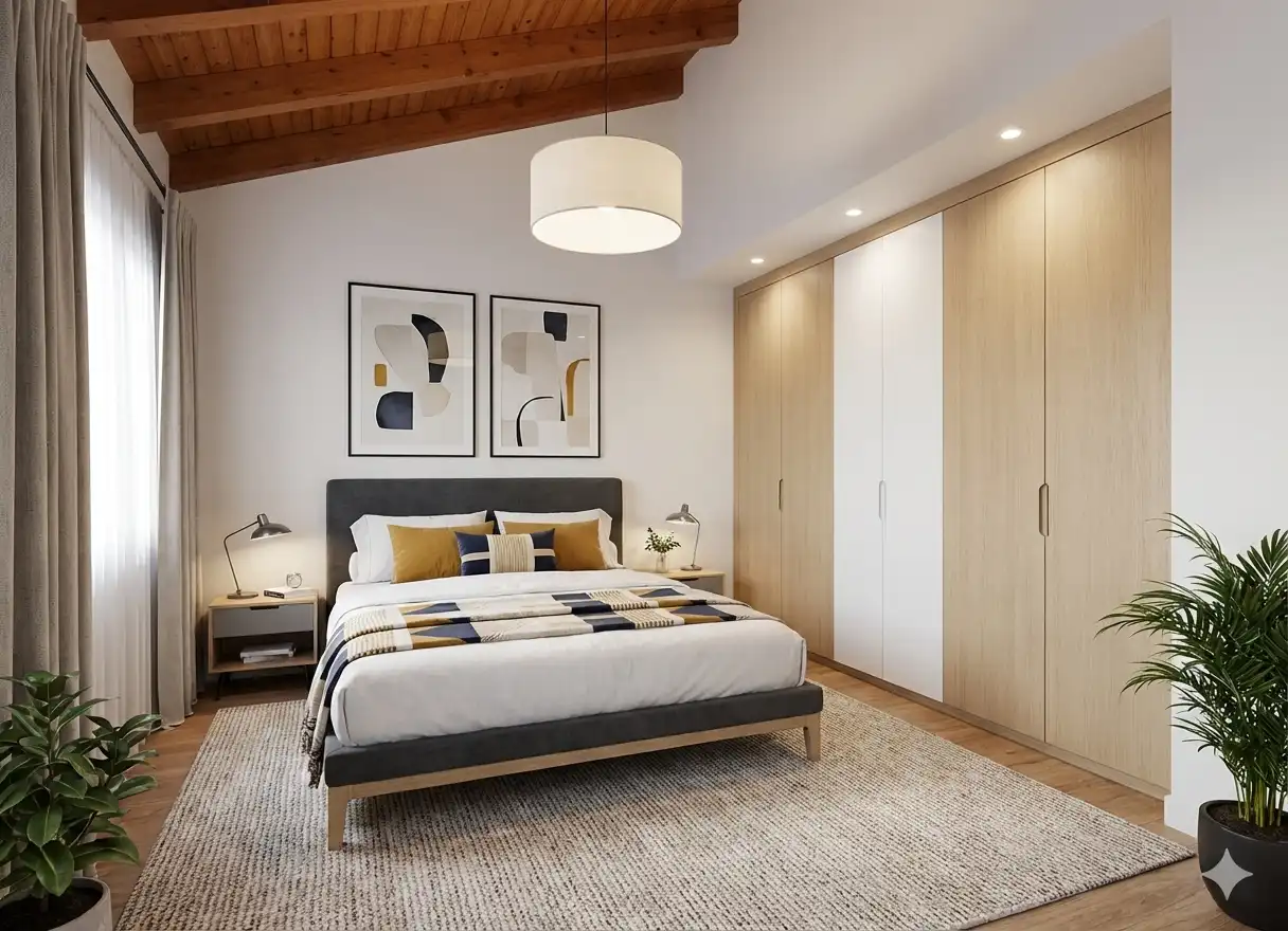 Dormitori de Casa o xalet en venda en Sant Cugat del Vallès amb Aire condicionat, Calefacció i Jardí privat