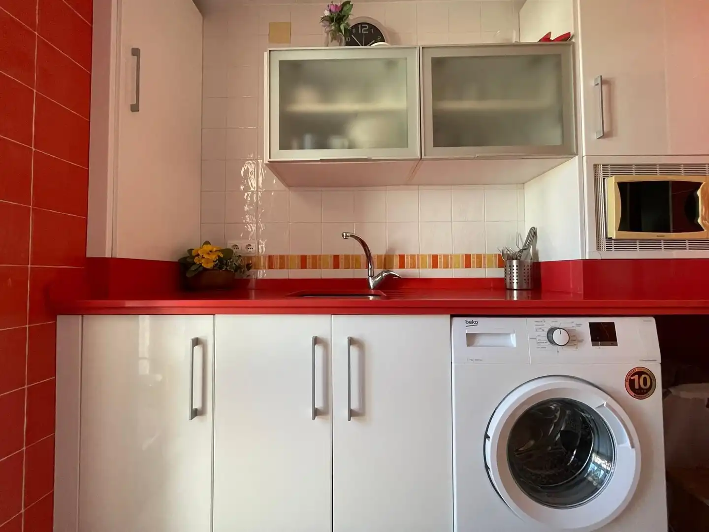 Cocina de Apartamento de alquiler en El Rompido con Aire acondicionado, Calefacción y Amueblado