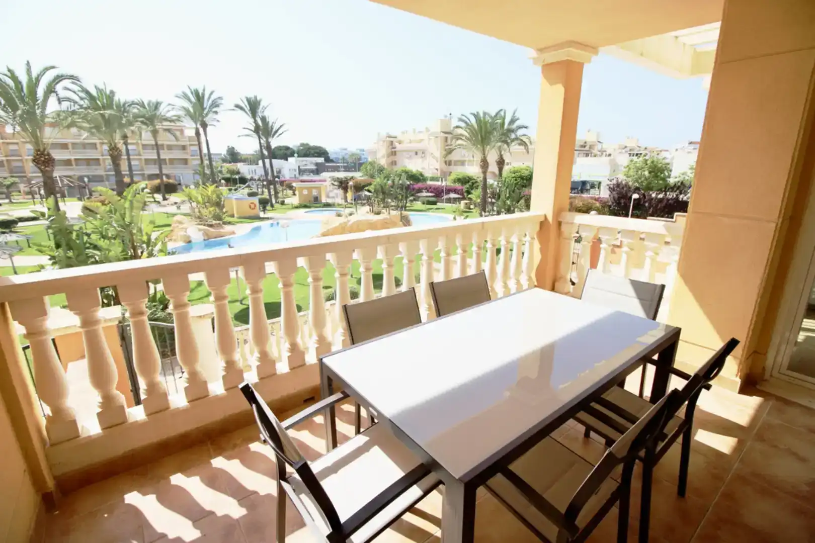 Terrasse von Wohnung zur Miete in Dénia mit Klimaanlage, Schwimmbad und Balkon