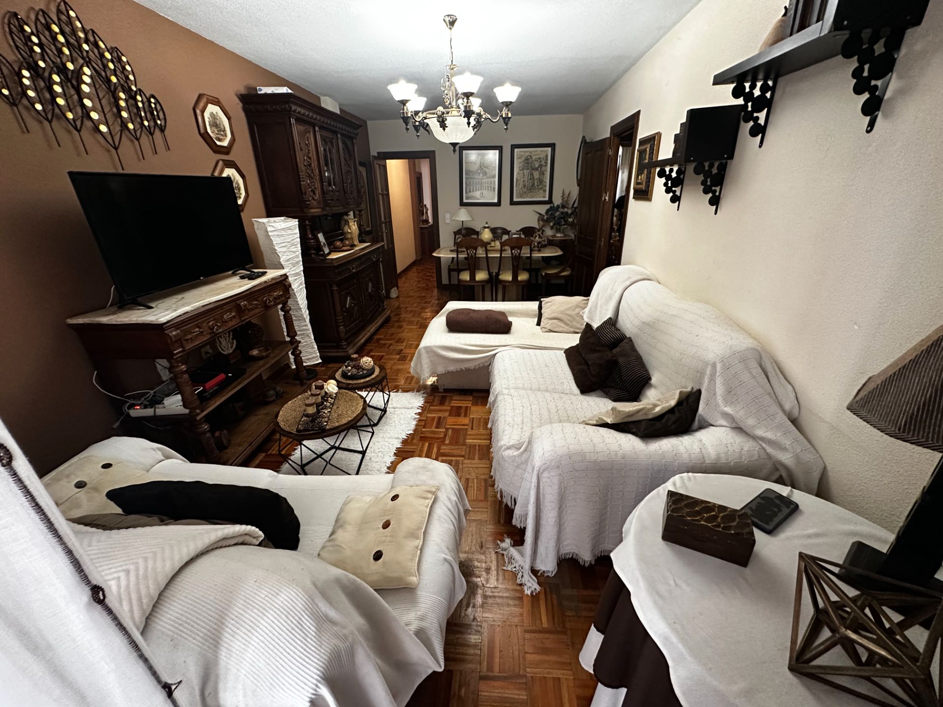 Living room of Flat for sale in Cuenca Capital  with Heating and Furnished