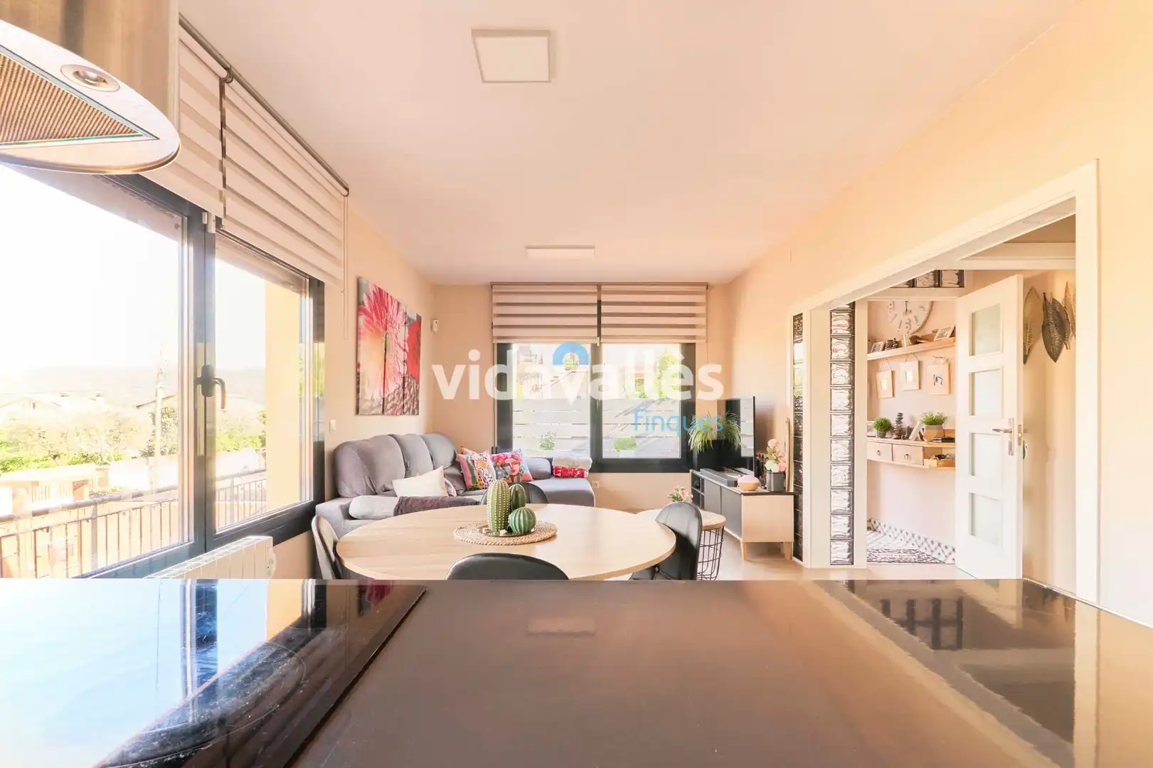 Sala de estar de Casa o chalet en venta en Llinars del Vallès con Aire acondicionado, Calefacción y Jardín privado
