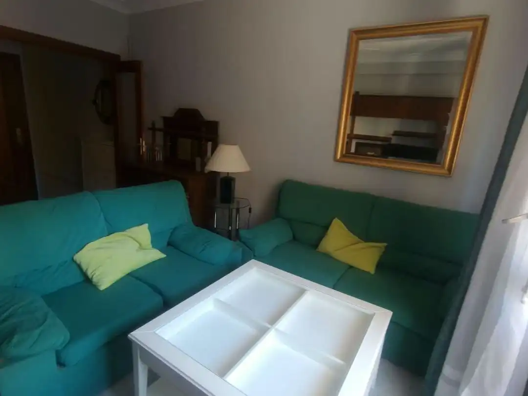 Sala d'estar de Pis de lloguer en  Madrid Capital amb Terrassa i Balcó