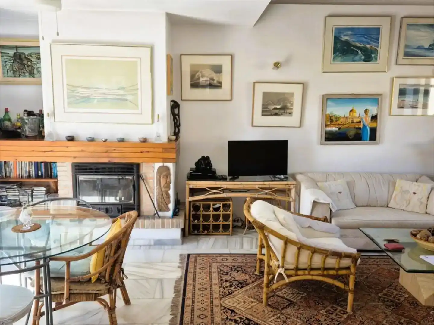Sala de estar de Casa o chalet en venta en Mojácar con Aire acondicionado y Piscina