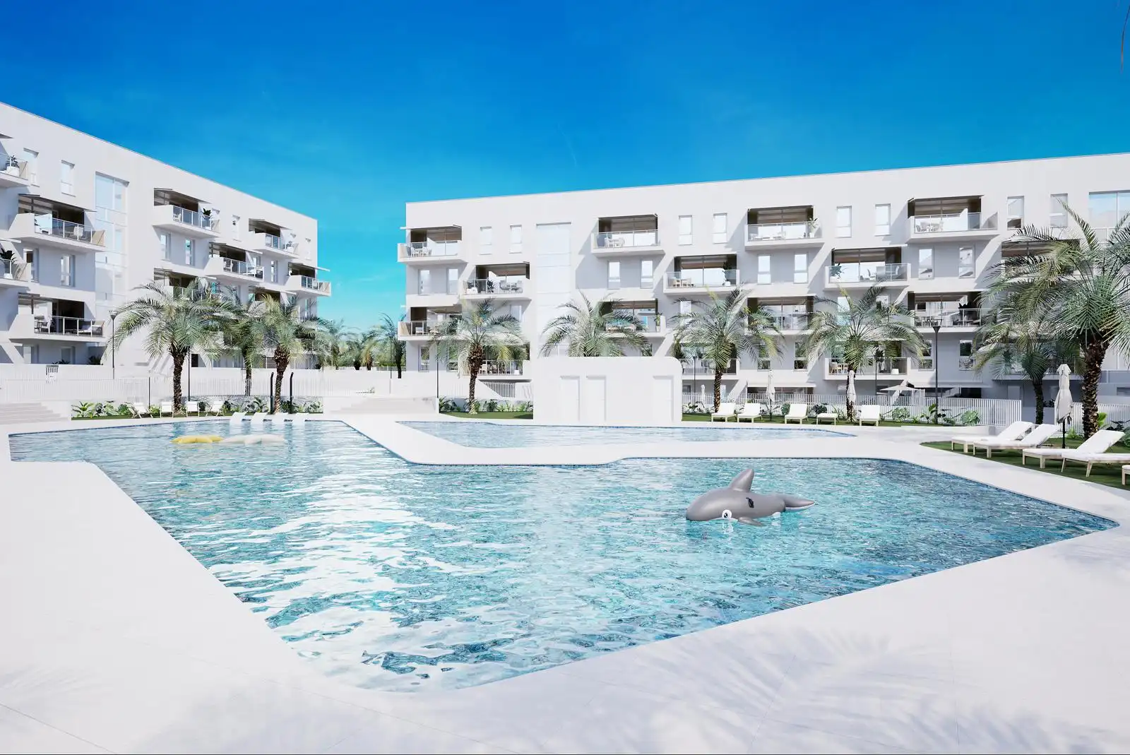 Neubau-Wohnung mit Pool zum Verkauf in Calle los Rosaos 1
