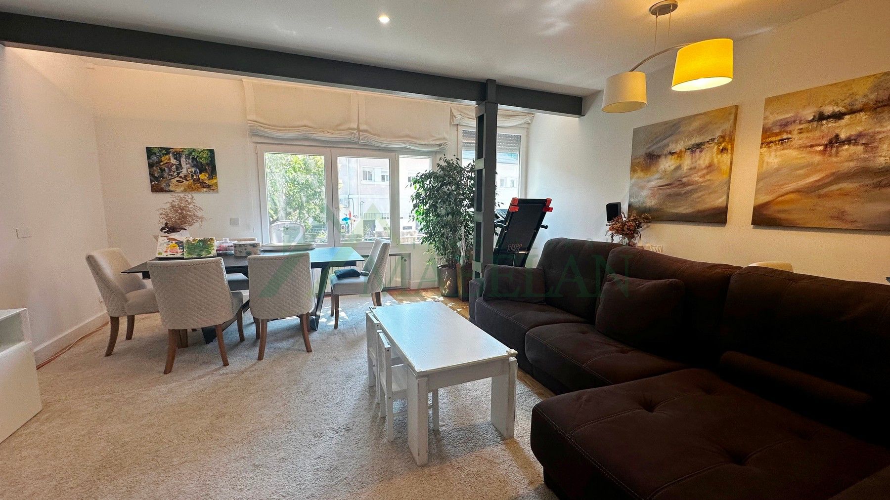 Living room of Flat to rent in  Madrid Capital  with Heating, Parquet flooring and Storage room