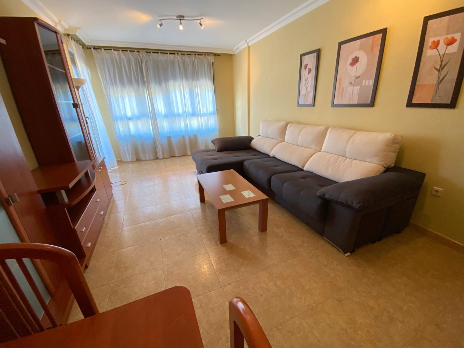 Sala d'estar de Apartament de lloguer en  Albacete Capital amb Calefacció, Moblat i Balcó
