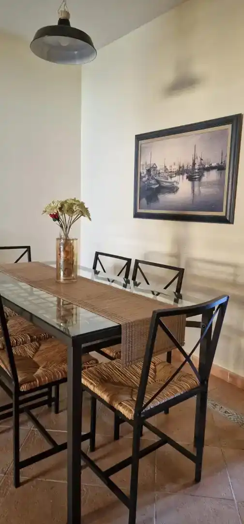 Menjador de Pis de lloguer en Ayamonte amb Aire condicionat, Jardí privat i Parquet
