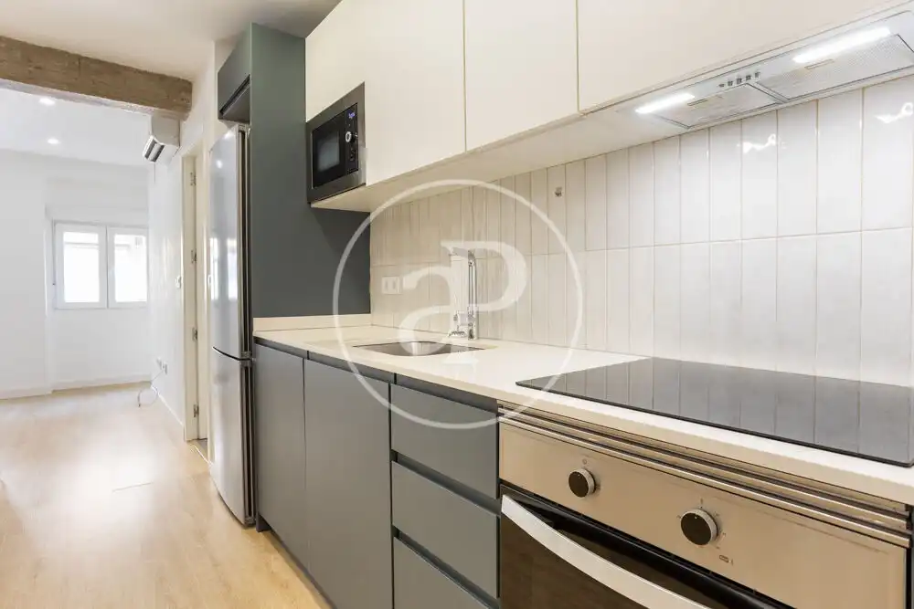 Küche von Wohnung zur Miete in Valencia mit Klimaanlage, Heizung und Terrasse