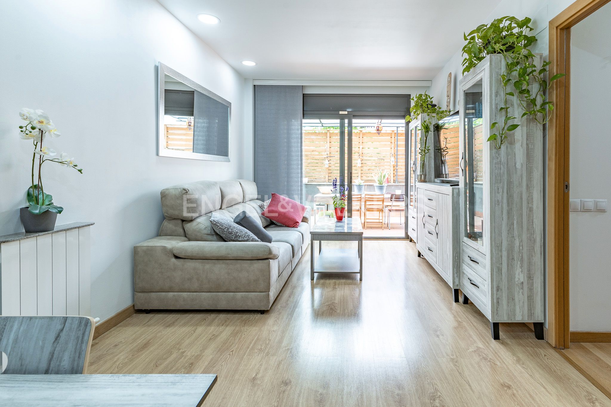 Sala d'estar de Apartament en venda en Sant Antoni de Vilamajor amb Calefacció, Parquet i Terrassa