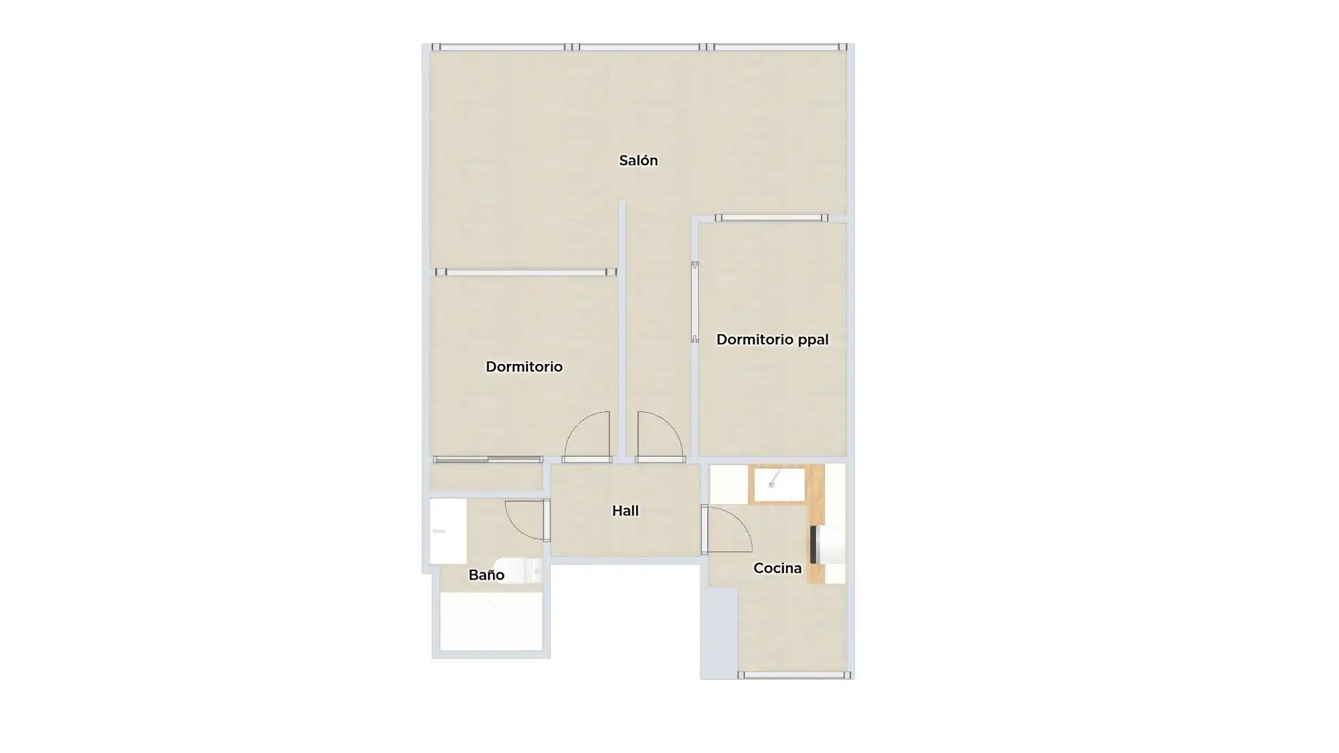 Flat for sale in Benidorm  with Air Conditioner, Private garden and Community pool
