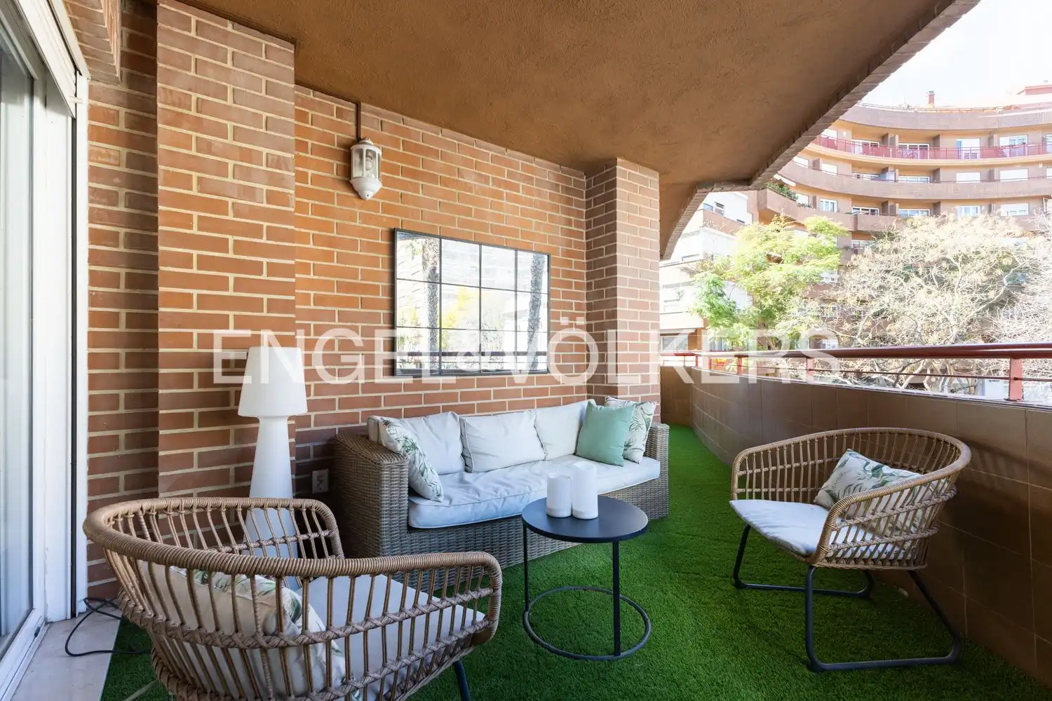 Terraza de Piso de alquiler en Valencia con Aire acondicionado, Calefacción y Parquet