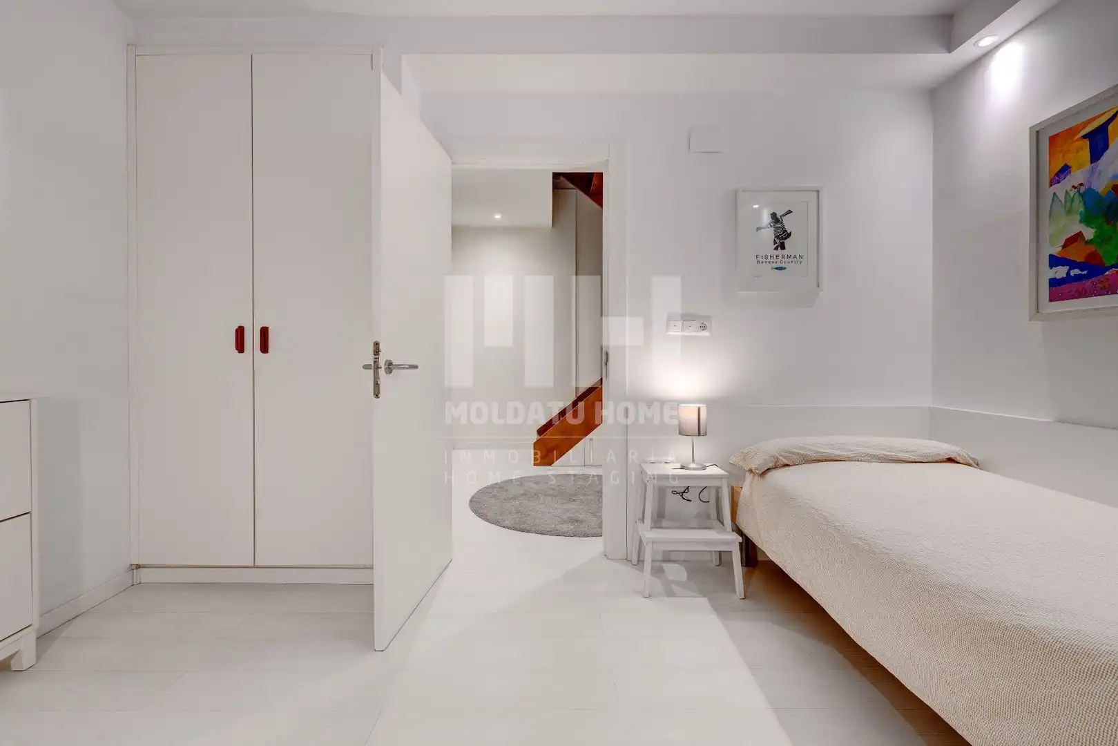 Schlafzimmer von Wohnung zur Miete in Donostia - San Sebastián  mit Heizung, Privatgarten und Terrasse