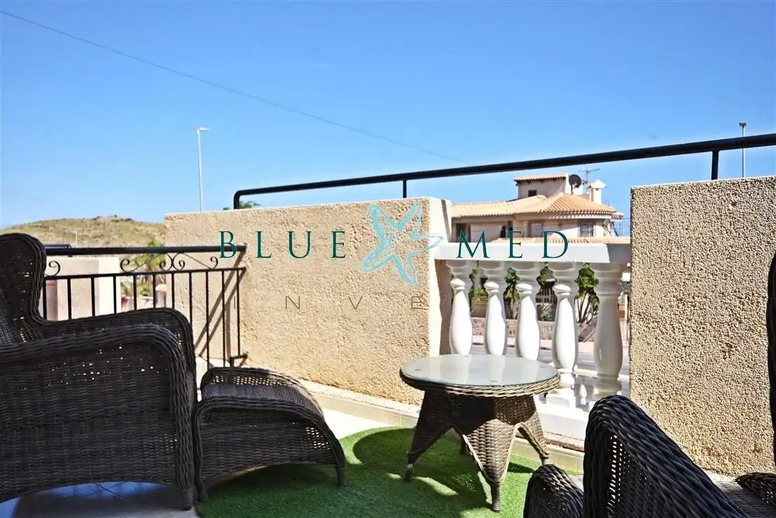 Terrassa de Casa o xalet en venda en Mazarrón amb Jardí privat, Terrassa i Piscina