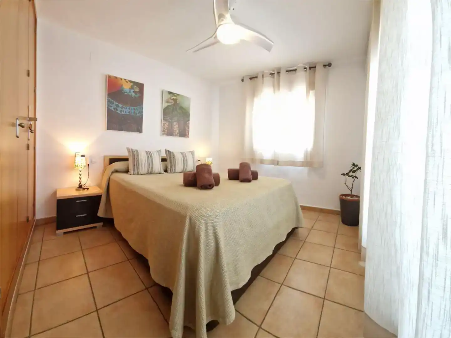 Bedroom of Flat for rent in Conil de la Frontera  with Air Conditioner, Private garden and Storage room