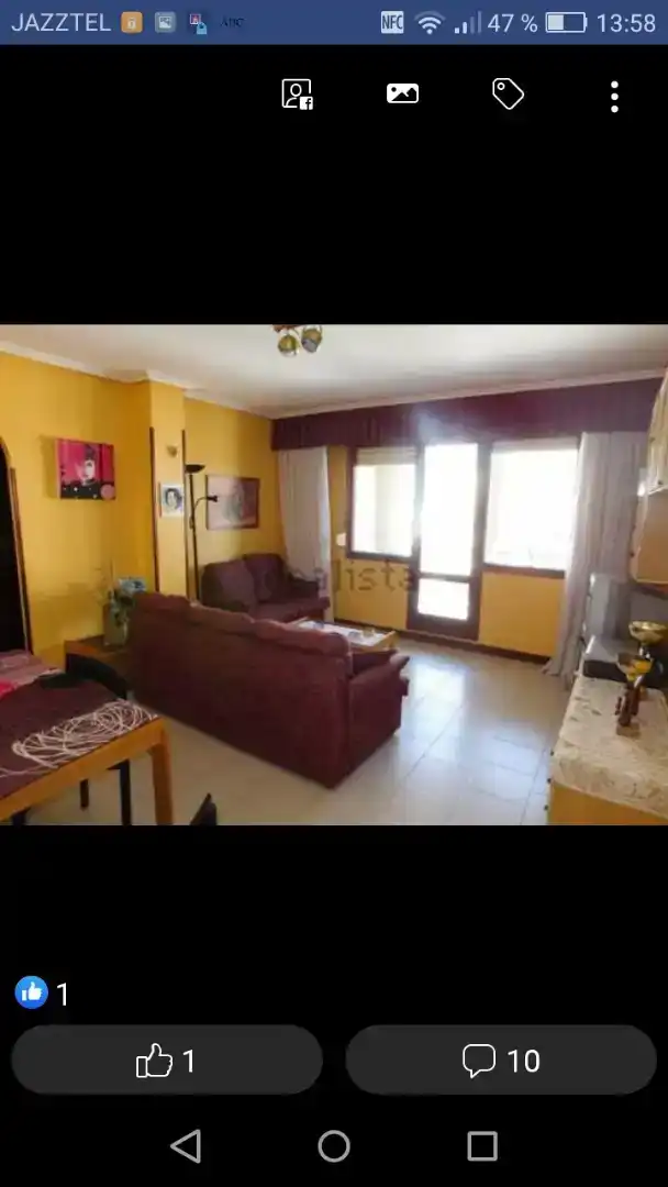 Wohnzimmer von Wohnungen zur Miete in Noja mit Möbliert, Waschmaschine und Mikrowelle