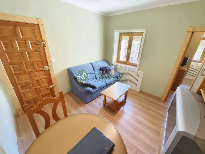 Living room of Flat for sale in Segovia  with Heating, Terrace and Furnished