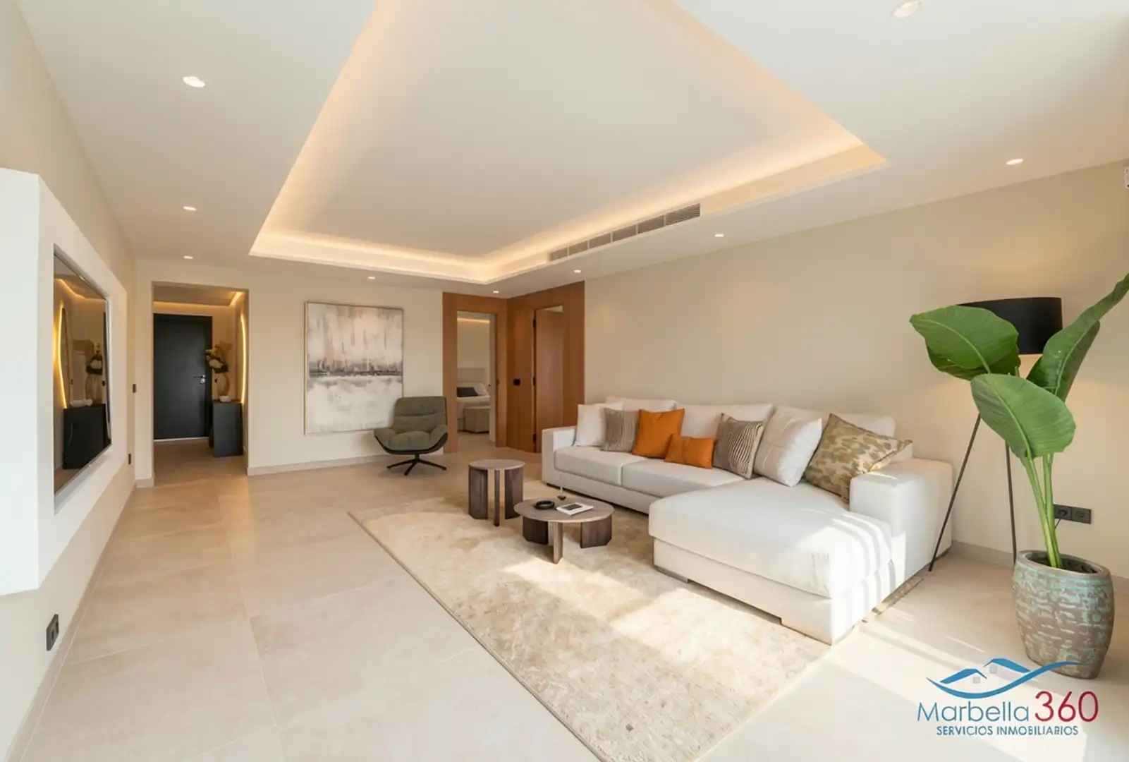 Sala de estar de Casa o chalet en venta en Estepona con Aire acondicionado, Calefacción y Jardín privado