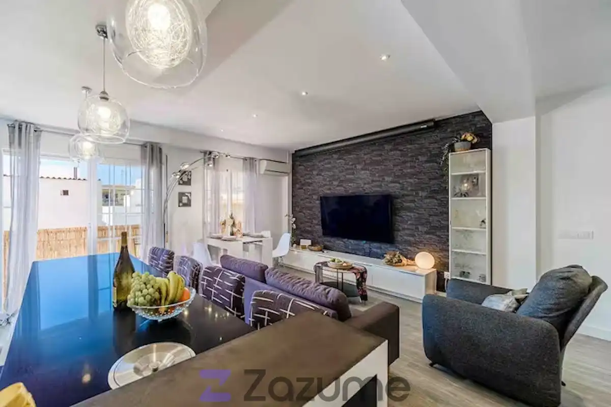 Sala de estar de Apartamento de alquiler en Jávea / Xàbia con Aire acondicionado, Amueblado y Horno