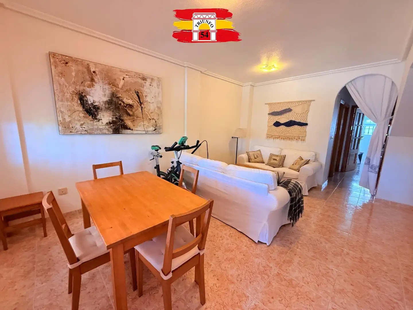 Sala de estar de Casa o chalet en venta en Pilar de la Horadada con Aire acondicionado, Jardín privado y Amueblado