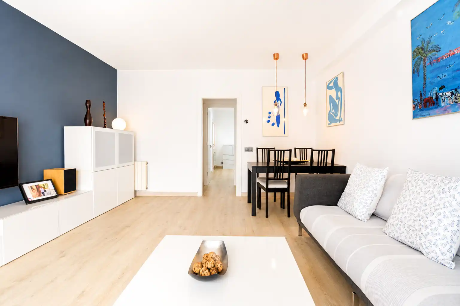 Sala de estar de Piso en venta en Santa Coloma de Gramenet con Aire acondicionado, Calefacción y Terraza